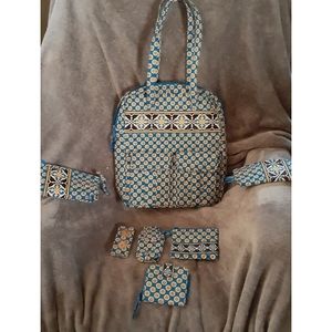 Vera Bradley Tote with accessory bags